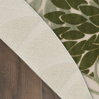 Nourison Aloha ALH05 Ivory Green Area Rug Corner Image