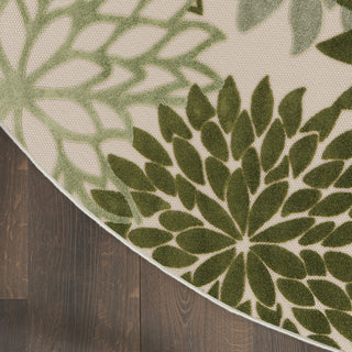 Nourison Aloha ALH05 Ivory Green Area Rug Detail Image