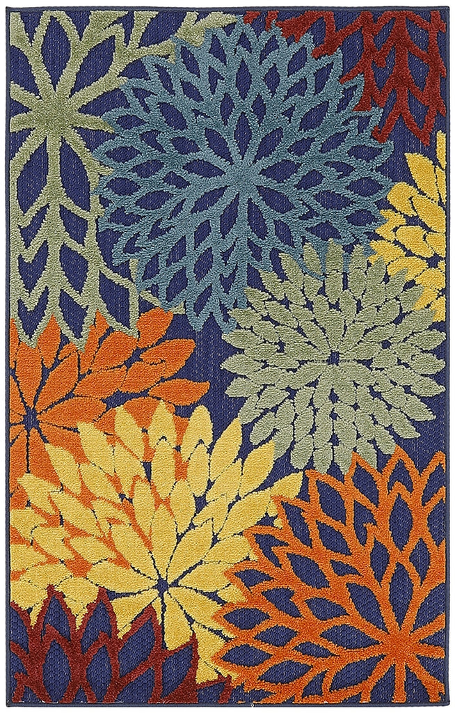 Nourison Aloha ALH05 Navy Multicolor Area Rug main image