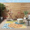 Nourison Aloha ALH05 Turquoise Multicolor Area Rug Corner Image