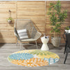 Nourison Aloha ALH05 Turquoise Multicolor Area Rug Corner Image