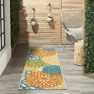 Nourison Aloha ALH05 Turquoise Multicolor Area Rug Texture Image