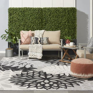 Nourison Aloha ALH05 Black White Area Rug 