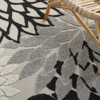 Nourison Aloha ALH05 Black White Area Rug 