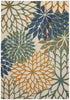 Nourison Aloha ALH05 Blue Green Area Rug 