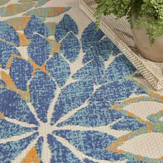 Nourison Aloha ALH05 Blue Green Area Rug 