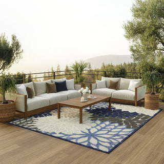 Aloha ALH05 Blue/Multicolor Area Rug by Nourison 
