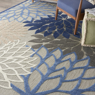 Aloha ALH05 Blue/Multicolor Area Rug by Nourison 