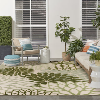 Nourison Aloha ALH05 Ivory Green Area Rug 
