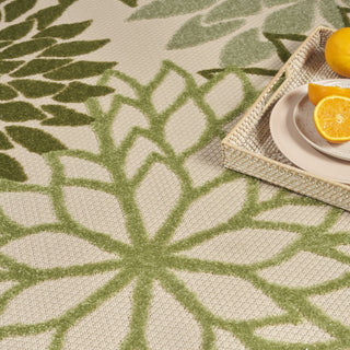 Nourison Aloha ALH05 Ivory Green Area Rug 