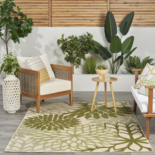 Nourison Aloha ALH05 Ivory Green Area Rug 