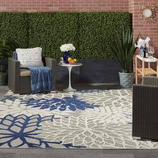 Nourison Aloha ALH05 Ivory/Navy Area Rug 