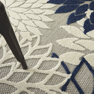 Nourison Aloha ALH05 Ivory/Navy Area Rug 