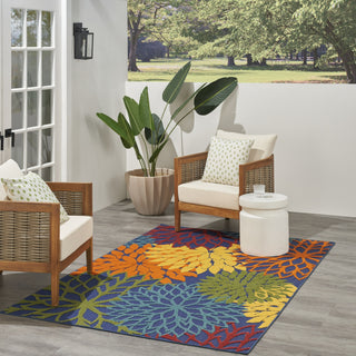 Nourison Aloha ALH05 Navy Multicolor Area Rug 