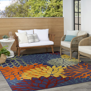 Nourison Aloha ALH05 Navy Multicolor Area Rug 