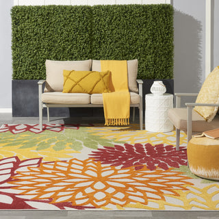 Nourison Aloha ALH05 Red Multi Colored Area Rug 