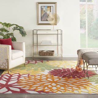 Nourison Aloha ALH05 Red Multi Colored Area Rug 