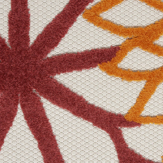 Nourison Aloha ALH05 Red Multi Colored Area Rug 