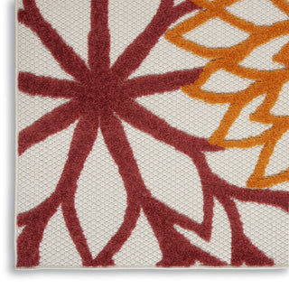 Nourison Aloha ALH05 Red Multi Colored Area Rug 