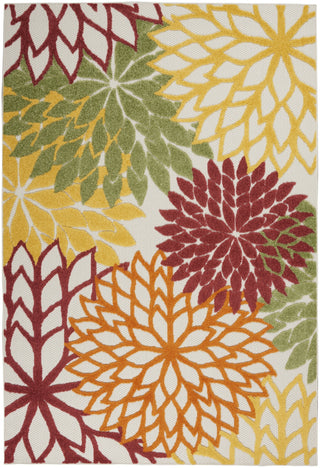 Nourison Aloha ALH05 Red Multi Colored Area Rug 