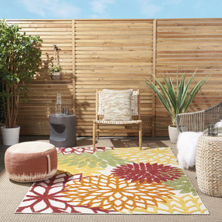 Nourison Aloha ALH05 Red Multi Colored Area Rug 