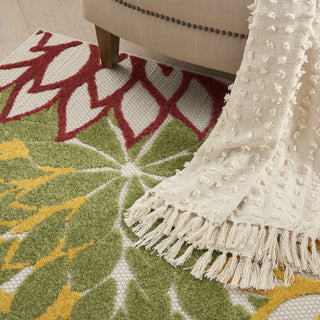 Nourison Aloha ALH05 Red Multi Colored Area Rug 