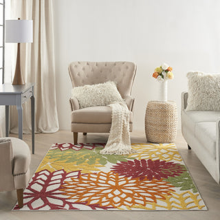 Nourison Aloha ALH05 Red Multi Colored Area Rug 