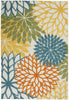Nourison Aloha ALH05 Turquoise Multicolor Area Rug 