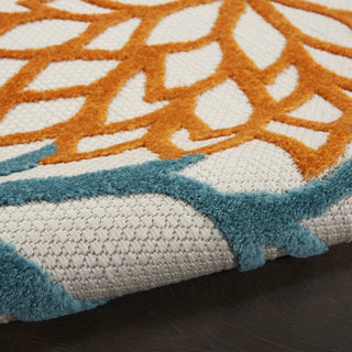 Nourison Aloha ALH05 Turquoise Multicolor Area Rug 