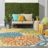 Nourison Aloha ALH05 Turquoise Multicolor Area Rug 