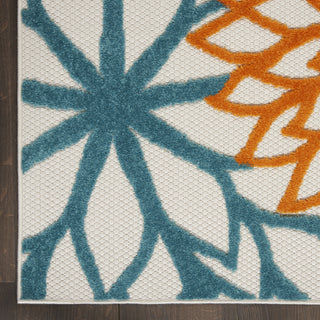 Nourison Aloha ALH05 Turquoise Multicolor Area Rug 