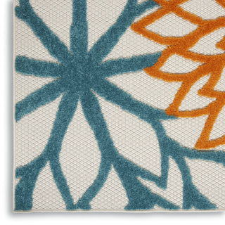Nourison Aloha ALH05 Turquoise Multicolor Area Rug 