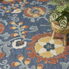 Nourison Aloha ALH17 Blue Rose Area Rug Texture Image