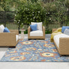 Nourison Aloha ALH17 Blue Rose Area Rug Swatch Image