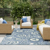 Nourison Aloha ALH17 Blue Area Rug Outdoro Scene Feature