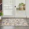 Nourison Aloha ALH17 Ivory Blue Area Rug Corner Image