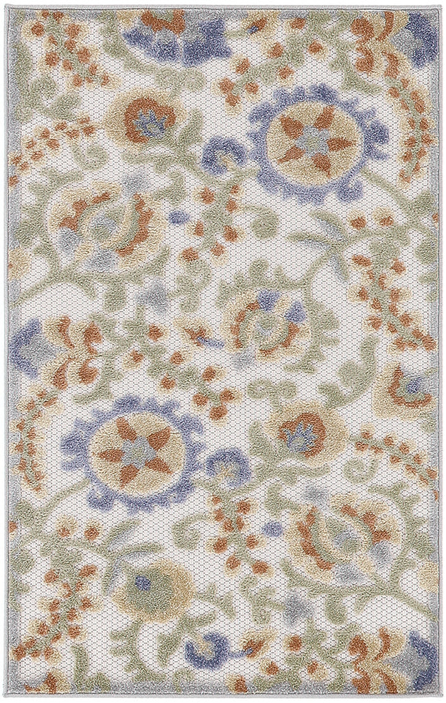 Nourison Aloha ALH17 Ivory Blue Area Rug main image