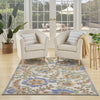 Nourison Aloha ALH17 Ivory Blue Area Rug Corner Image