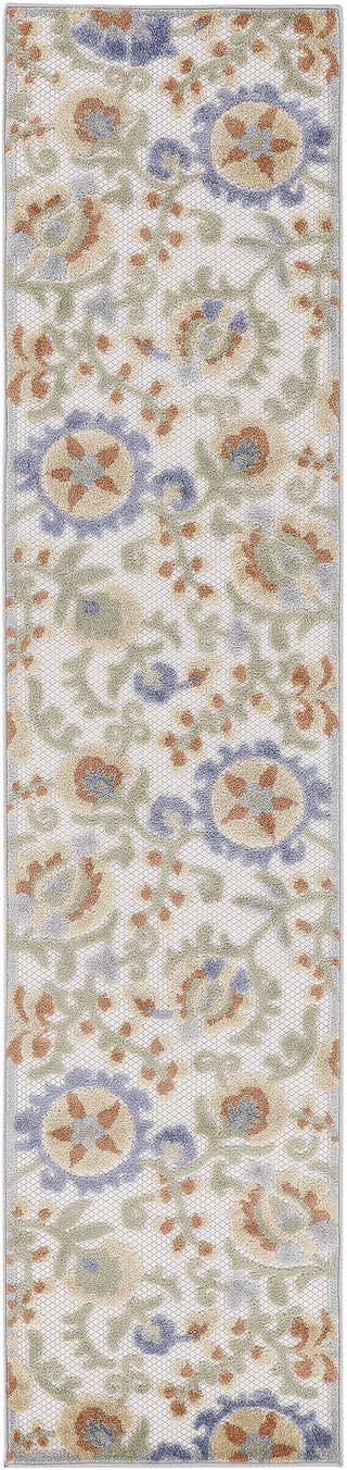 Nourison Aloha ALH17 Ivory Blue Area Rug Main Image