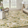 Nourison Aloha ALH17 Ivory Green Area Rug Corner Image