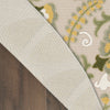 Nourison Aloha ALH17 Ivory Green Area Rug Corner Image