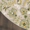 Nourison Aloha ALH17 Ivory Green Area Rug Detail Image