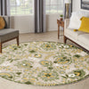 Nourison Aloha ALH17 Ivory Green Area Rug Corner Image