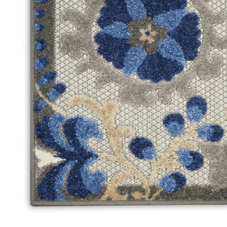 Aloha ALH17 Natural/Blue Area Rug by Nourison Corner Image