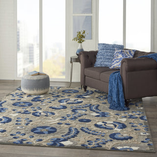 Aloha ALH17 Natural/Blue Area Rug by Nourison Swatch Image