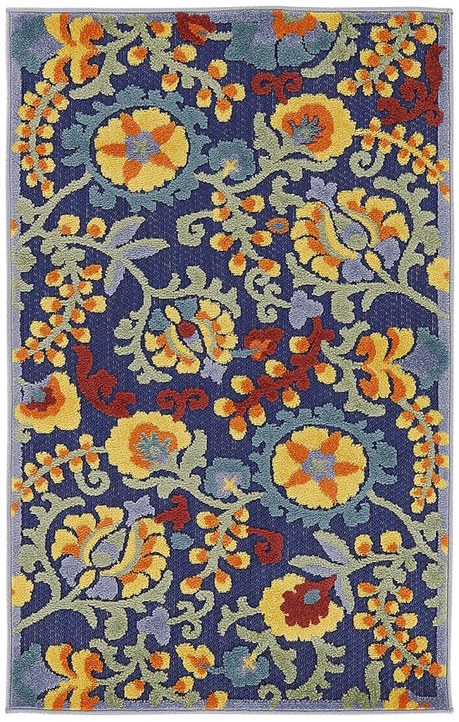 Nourison Aloha ALH17 Navy Multicolor Area Rug main image