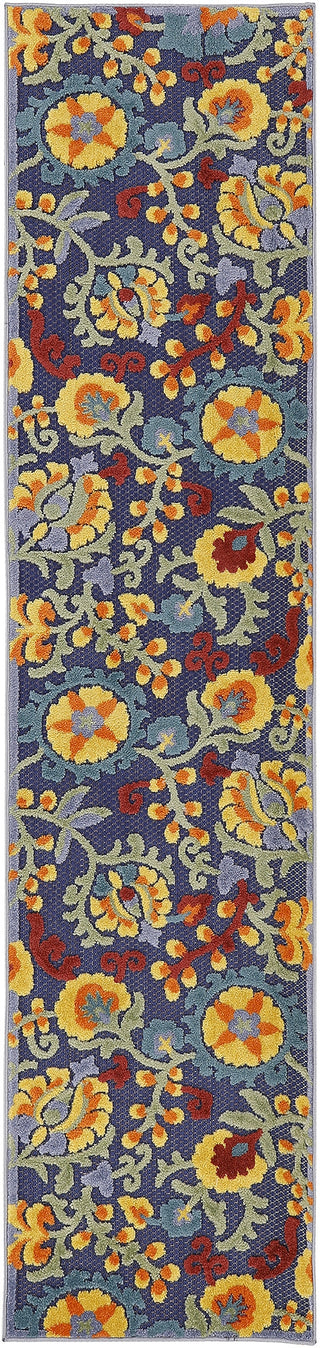Nourison Aloha ALH17 Navy Multicolor Area Rug Main Image