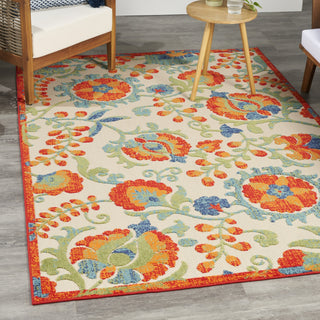 Nourison Aloha ALH17 Red Multicolor Area Rug Room Image Feature