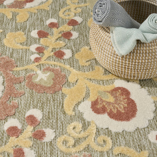 Nourison Aloha ALH17 Sage Rose Area Rug Close Up