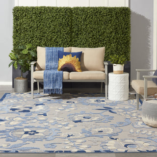 Nourison Aloha ALH17 Blue/Grey Area Rug 